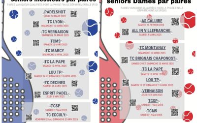 PADEL – Tournois P100 qualificatifs championnat départemental par Paires 2025